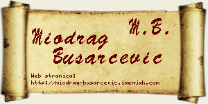 Miodrag Busarčević vizit kartica